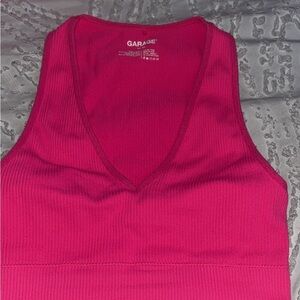 Garage Ribbed V-Neck crop top